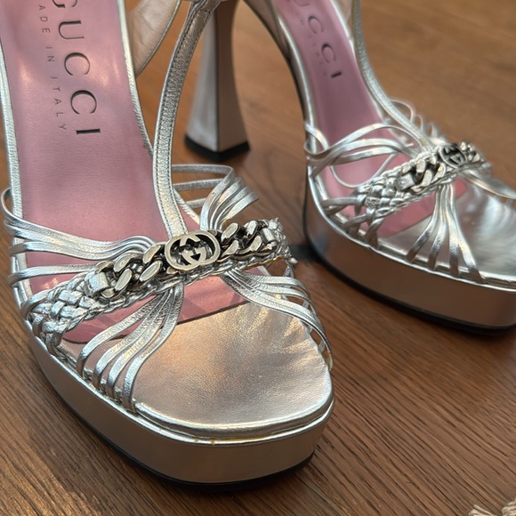 Gucci Silver Platform Heels- 39 Original packaging- never worn - Picture 7 of 10